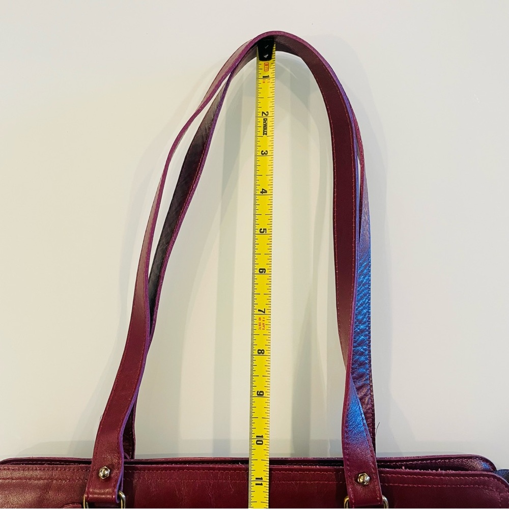 Vintage Phillippe Burgundy Leather Bag - Picture 5 of 7